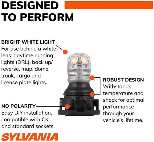 SYLVANIA 5201 WHITE ZEVO LED Mini Bulb (Pack of 1) 5201LEDBP | O