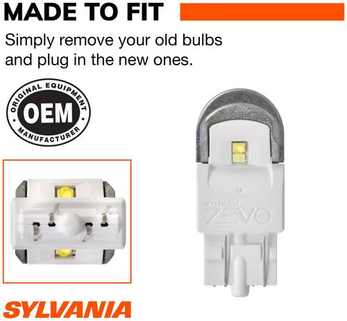 SYLVANIA 7443 High Performance White ZEVO LED Mini Bulb (Pack of 2