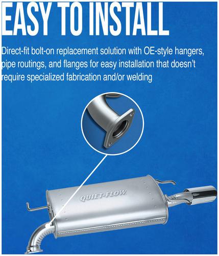Walker Quiet-Flow SS Exhaust Muffler Assembly 54637 | O'Reilly