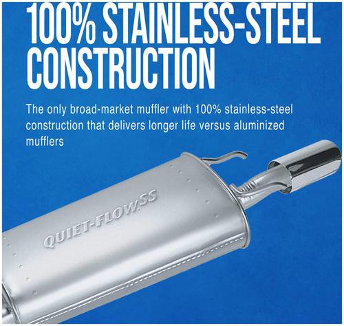 Walker Quiet-Flow SS Exhaust Muffler Assembly 53993 | O'Reilly