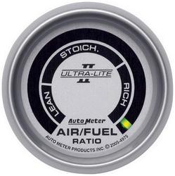 Auto Meter Ultra-Lite Electric Air Fuel Ratio Gauge - Silver Dial, Narrowband O2 Compatible