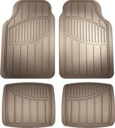 Custom Accessories Tan Classic Molded Rubber Polymer Floor Mat Set  image