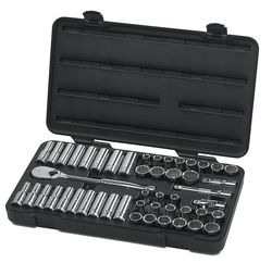 GearWrench 49 Piece 1/2 Inch Drive 12 Point SAE, Metric Socket Set  image