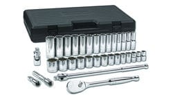 GearWrench 33 Piece 1/2 Inch Drive Deep, Standard 12 Point SAE Socket Set  image