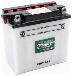 Super Start Power Sport Standard Flooded Top Post Battery Group Size 12N7-4A 74 CCA  image