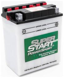 Super Start Power Sport Standard Flooded Top Post Battery Group Size B14A-A2 190 CCA  image