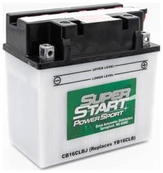 Super Start Power Sport Standard Flooded Top Post Battery Group Size B16CL-B 240 CCA  image