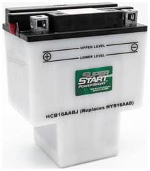 Super Start Power Sport Standard Flooded Top Post Battery Group Size B16A-AB 210 CCA  image