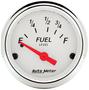 Auto Meter Arctic White 2-1/16 Inch Fuel Level Gauge