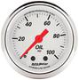 Auto Meter Arctic White 2-1/16 Inch Oil Pressure Gauge