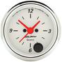 Auto Meter Arctic White 2-1/16 Inch Clock