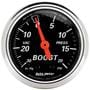 Auto Meter Designer Black 2-1/16 Inch Boost/Vacuum Gauge