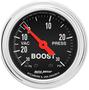 Auto Meter Traditional Chrome 2-1/16 Inch Boost/Vacuum Gauge