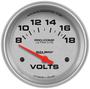 Auto Meter Ultra-Lite 2-5/8 Inch Voltmeter Gauge