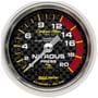 Auto Meter Carbon Fiber 0 To 2000 psi 2-1/16 Inch NO2 Pressure Gauge