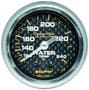 Auto Meter Carbon Fiber 2-1/16 Inch Coolant Temperature Gauge