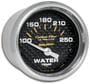 Auto Meter Carbon Fiber 2-1/16 Inch Coolant Temperature Gauge