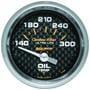 Auto Meter Carbon Fiber 2-5/16 Inch Oil Temperature Gauge