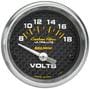 Auto Meter Carbon Fiber 2-1/16 Inch Voltmeter Gauge