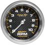 Auto Meter Carbon Fiber 3-3/4 Inch Tachometer Gauge