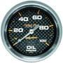 Auto Meter Carbon Fiber 2-5/8 Inch Oil Pressure Gauge