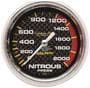 Auto Meter Carbon Fiber 0 To 2000 psi 2-5/8 Inch NO2 Pressure Gauge