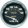 Auto Meter Carbon Fiber 2-5/8 Inch Voltmeter Gauge
