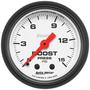 Auto Meter Phantom 2-1/16 Inch Boost Gauge