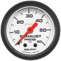 Auto Meter Phantom 2-1/16 Inch Exhaust Pressure Gauge