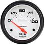 Auto Meter Phantom 2-5/8 Inch Oil Pressure Gauge