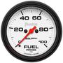 Auto Meter Phantom 2-5/8 Inch Fuel Pressure Gauge