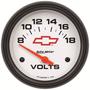 Auto Meter GM Performance 2-5/8 Inch Voltmeter Gauge