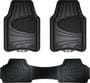 Armor All Classic Molded Rubber Polymer Black Floor Mat Set