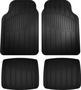 Custom Accessories Black Classic Molded Rubber Polymer Floor Mat Set