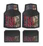 TrueTimber Black, Red Americana Camo Molded Rubber Polymer Floor Mat Set