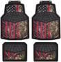 TrueTimber Black, Red Americana Camo Molded Rubber Polymer Floor Mat Set