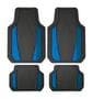 Custom Accessories Black, Blue Sport Molded Rubber Polymer Floor Mat Set
