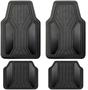 Custom Accessories Black Carbon Fiber Polymer Floor Matts