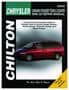 Chilton 96-02 Dodge Caravan, Voyager, Town And Country Repair Manual
