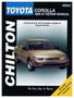 Chilton 88-97 Toyota Corolla Repair Manual