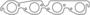Cometic Round Port Steel Exhaust Manifold Gasket Set