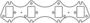 Cometic Square Port Multi-Layer Steel (MLS) Exhaust Manifold Gasket Set