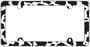 Cruiser Accessories Cow Print License Plate Frame