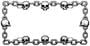 Lethal Threat Chrome ABS Plastic Chain Skull Frame