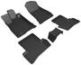 3D Mats Kagu Black Embossed Pattern Thermoplastic Rubber (TPR) Floor Mat Set