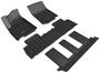 3D Mats Elitect Black Embossed Pattern Thermoplastic Rubber (TPR) Floor Mat Set