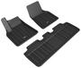 3D Mats Elitect Black Embossed Pattern Thermoplastic Rubber (TPR) Floor Mat Set