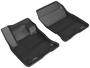 3D Mats Kagu Black Embossed Pattern Thermoplastic Rubber (TPR) Floor Mat Set