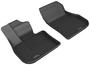 3D Mats Kagu Black Embossed Pattern Thermoplastic Rubber (TPR) Floor Mat Set