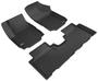 3D Mats Black Embossed Pattern Thermoplastic Rubber (TPR) Floor Mat Set